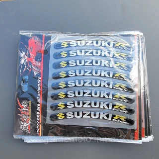 Наклейки на мото диски обода силиконовые 17-19" Suzuki mod2