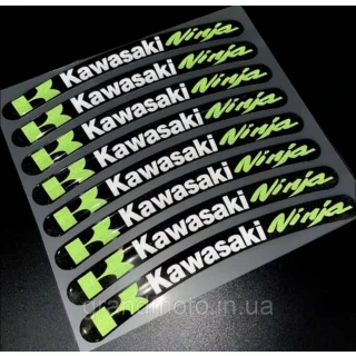 Наклейки на мото диски обода силиконовые 17-19" Kawasaki Ninja