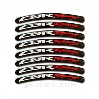 Наклейки на мото диски обода силиконовые 17-19" CBR Honda Racing