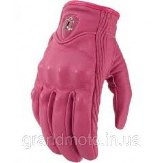 Женские мотоперчатки icon pursuit pink