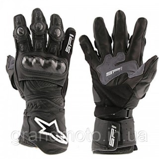 Гоночные длинные кожаные мотоперчатки Alpinestars SP-1