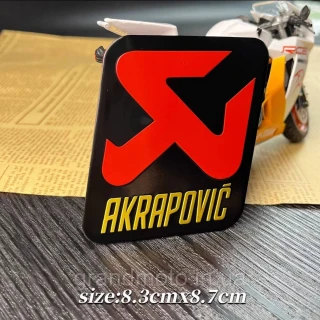 Алюминиевая табличка на прямоточный глушитель Akrapovic 8.3см x 8.7см