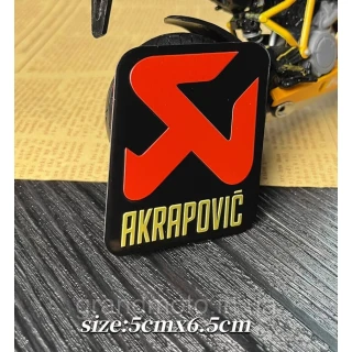Алюминиевая табличка на прямоточный глушитель Akrapovic 5см x 6.5см