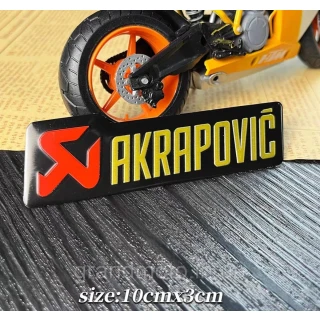 Алюминиевая табличка на прямоточный глушитель Akrapovic mod2 100мм х 30мм