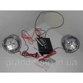 Мотоакустика MP3+радио+сигнализация 2х10Вт прозрачная