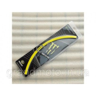 Полосы на диски 17" MONSTER желтые