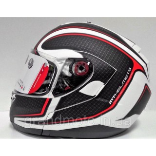 Мотошлем MT Helmets Optimus SV Matt-White-black-red