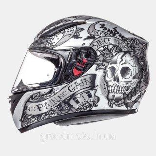 REVENGE SKULL&ROSES matt silver/anthracite/black