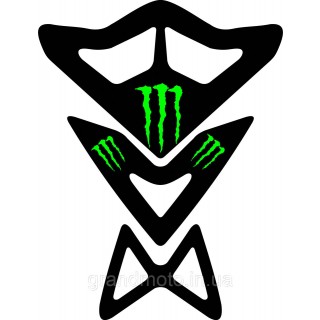 Наклейка на бак мотоцикла силиконовая Monster unique