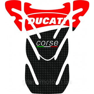 Наклейка на бак мотоцикла силиконовая Ducati unique