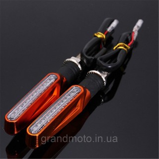Повороты для мотоцикла LED Thin оранжевые
