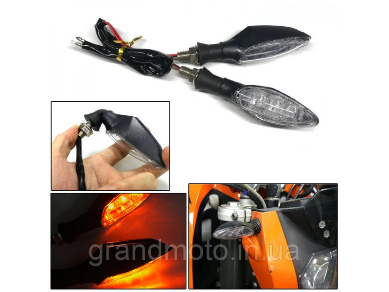 Гибкие поворотники для мотоцикла LED 12В Dragon