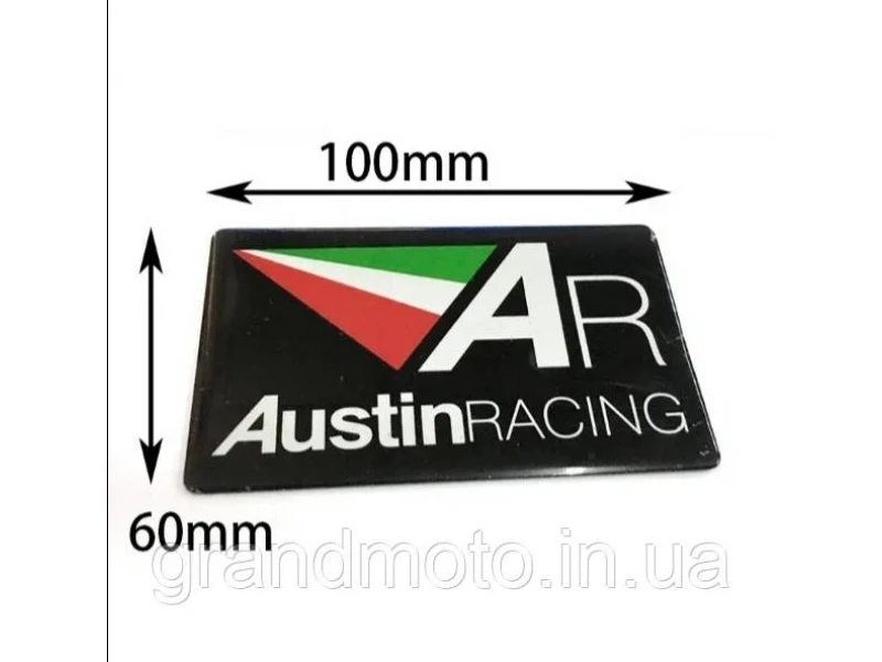 Металлическая табличка наклейка на глушитель Austin Racing AR