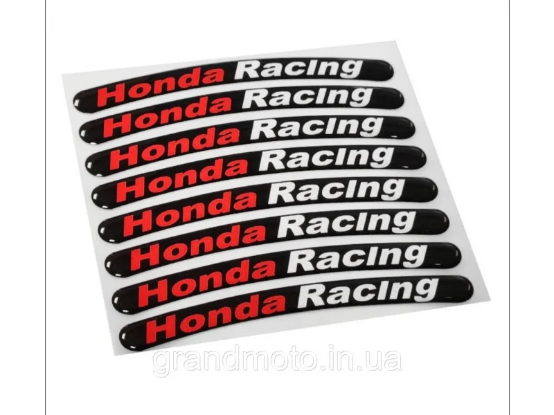 Наклейки на мото диски обода силиконовые 17-19" Honda Racing