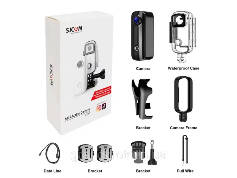 Экшн-камера SJCAM C100 Full HD 1080P | Водонепроницаемая 30м | Wi-Fi | Веб-камера