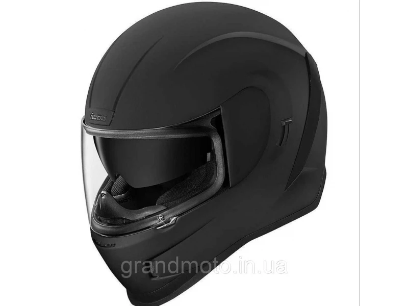 Мотошлем интеграл Icon AIRFORM Solid Matte Black черный матовый Размер M