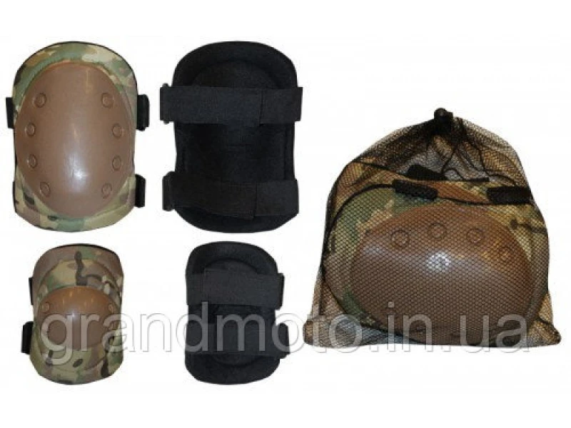 Комплект тактической защиты (наколенники/налокотники) камуфляж