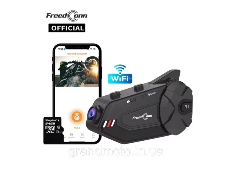 Мото Bluetooth Freedconn R1Plus мото видеорегистратор интерком для мотоцикла