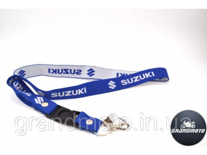 Шнурок на шею Suzuki синий